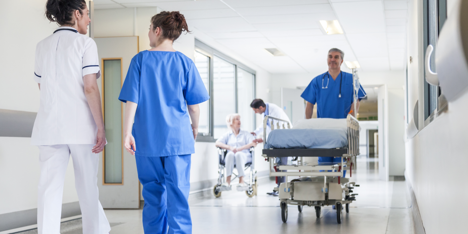 Medical Laundry Hospital Staff In Hall 1800X900