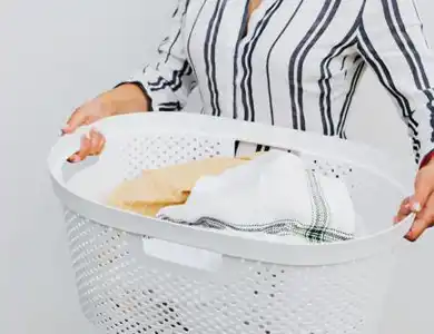 White Laundry Basket