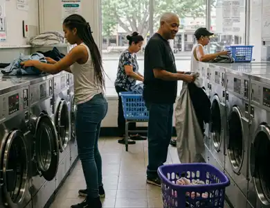 People In A Laundromat