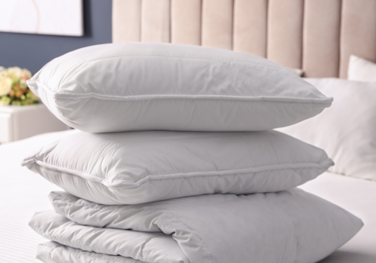Hotel Laundry Bedding Folded And Stacked 1800X900