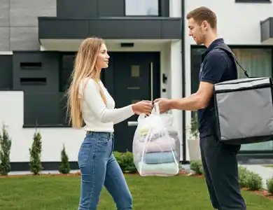 Man Delivers Laundry